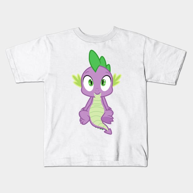 Spike sitting Kids T-Shirt by CloudyGlow